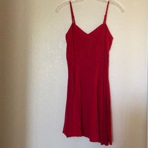 Red shift dress